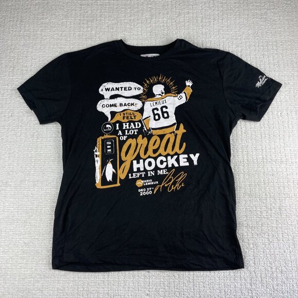 Molson Canadian T-shirt Mario Lemieux Hockey Alumni size large beer promo NHL - Picture 1 of 16